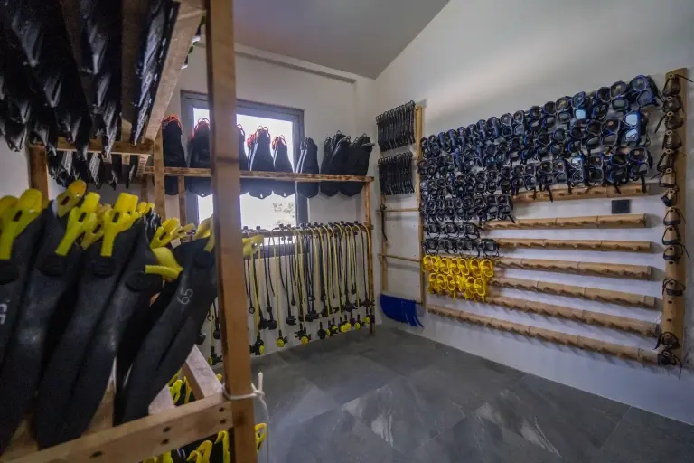 Equipment rental at Sub Oceanic Diver Centre, Le Meridien Maldives Resort & Spa, Maldives.