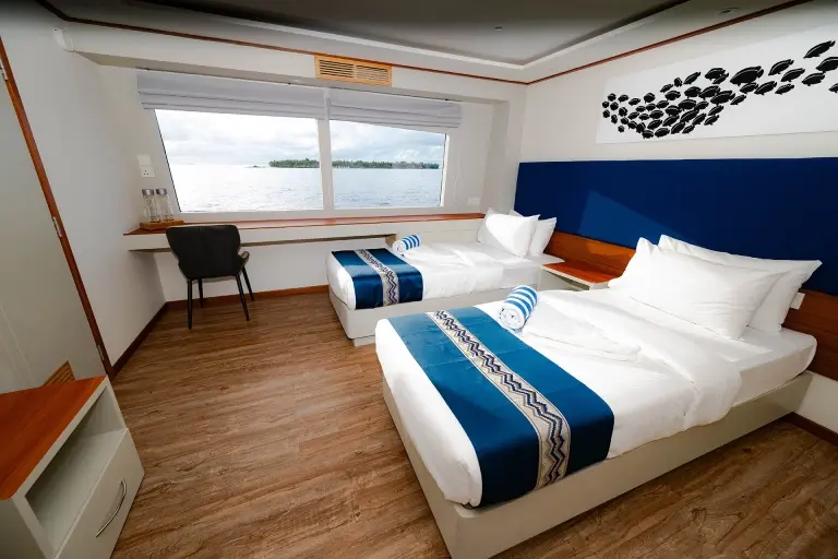 Upper deck cabin on board Seascape liveaboard