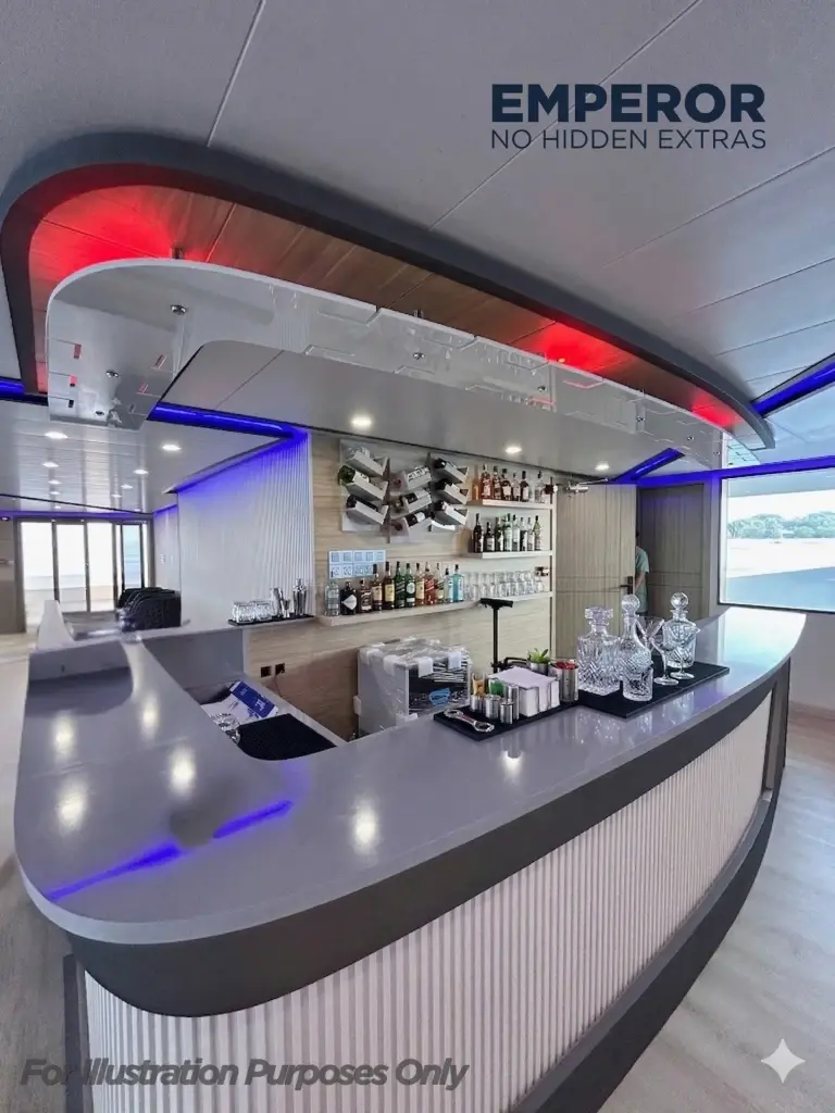 Illustration of the bar on Emperor Explorer II, Maldives