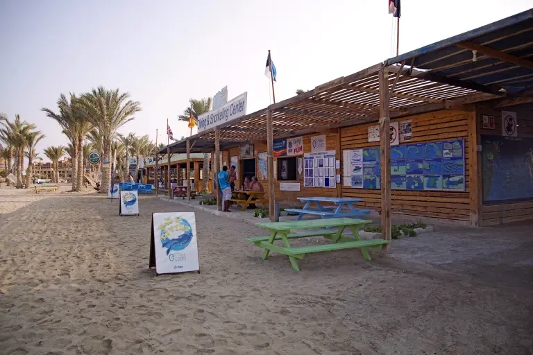 Dive centre at Abu Dabbab Diving Lodge in Egypt