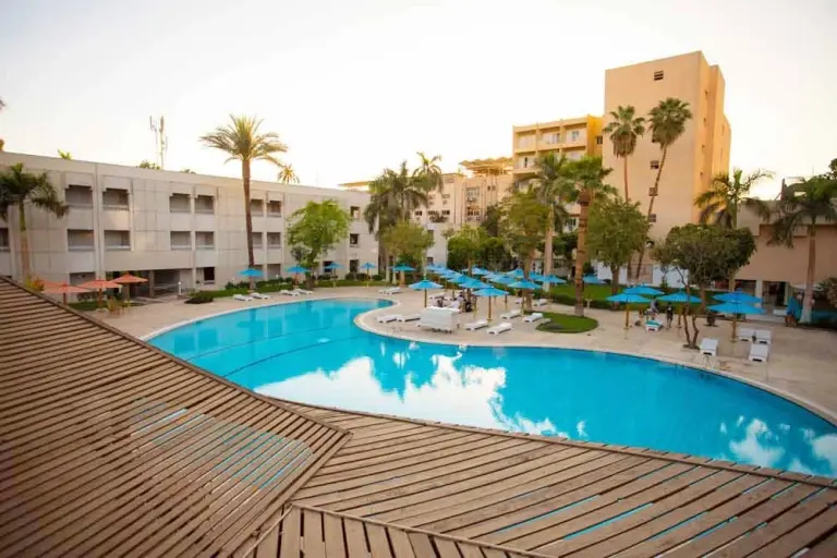 Swimming pool at Aracan Eatabe Luxor Hotel in Egypt