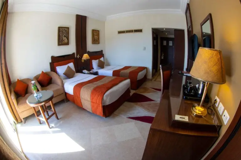 Twin bedroom at Aracan Eatabe Luxor Hotel in Egypt