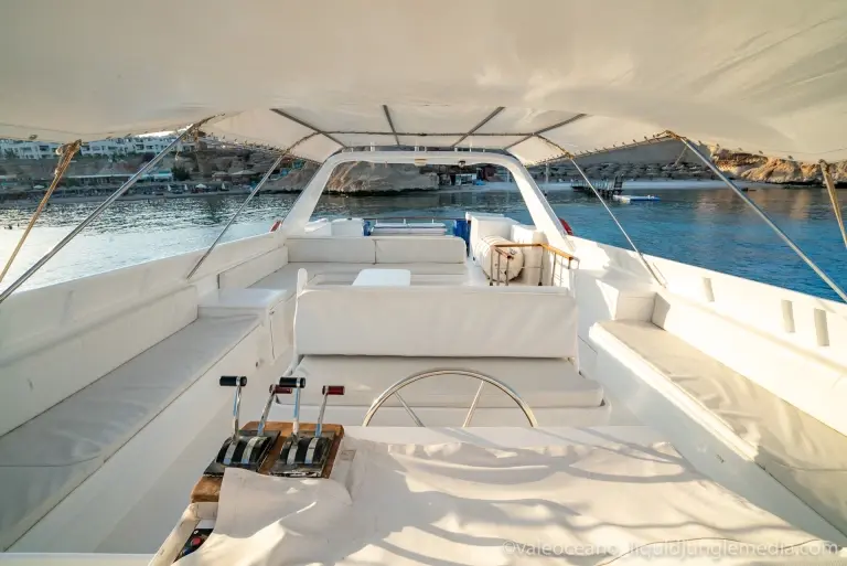 Top deck on Freedom VIII Liveaboard, Egypt