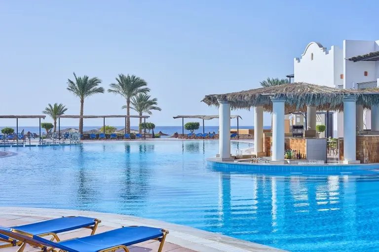 Pool bar at Jaz Dahabeya Hotel in Dahab, Egypt