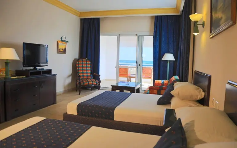Twin bedroom at Lahami Bay Beach Resort in Hamata, Egypt