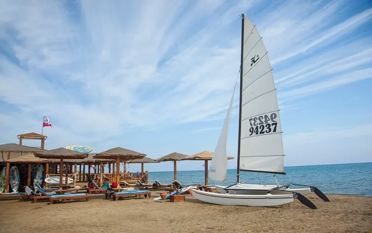 Windsurfing at Lahami Bay Beach Resort in Hamata, Egypt