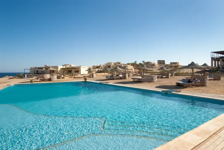 Swimming pool at Oasis Dive Resort in Marsa Alam, Egypt