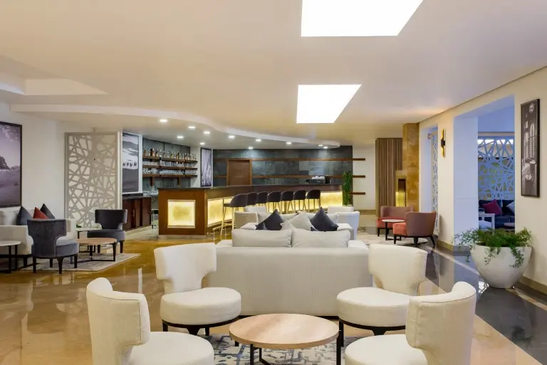 Lobby bar at Radisson Marina Resort in Port Ghalib, Egypt