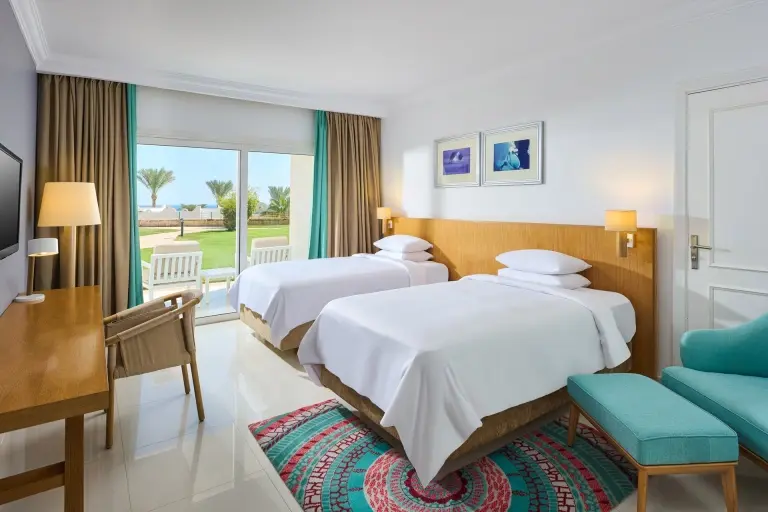 Twin bedroom at Renaissance Golden View Beach Resort in Sharm el Sheikh, Egypt
