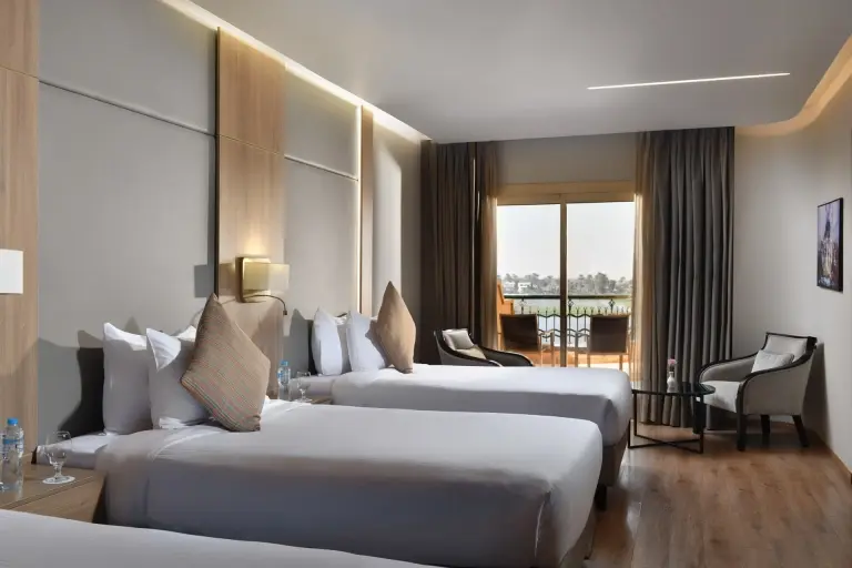 Family triple bedroom at Steigenberger Nile Palace in Egypt