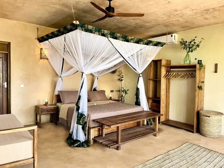 Double room at Afro Divers Lodge, Pemba, Tanzania.
