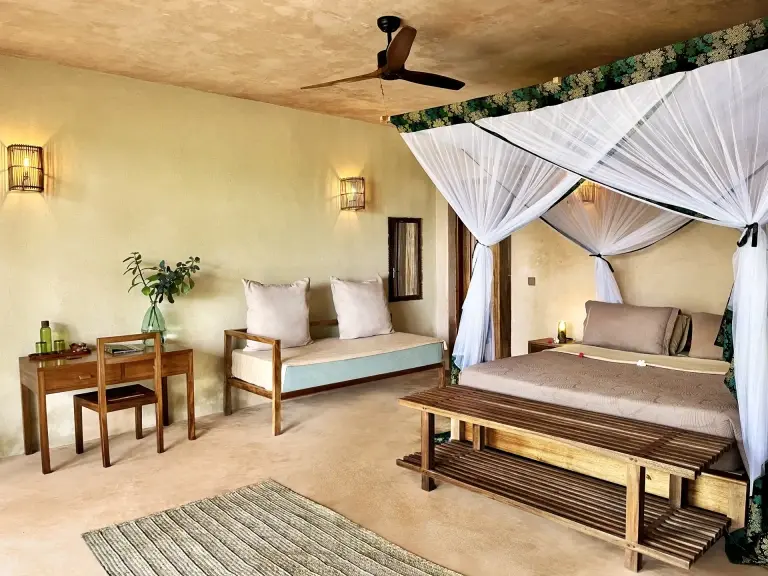 Superior room at Afro Divers Lodge, Pemba, Tanzania.