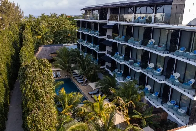 External view of the Z2 Hotel in Nungwi, Zanzibar