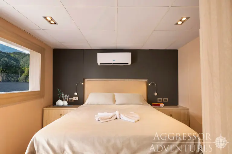 Master state room on Cocos Island Aggressor, Costa Rica