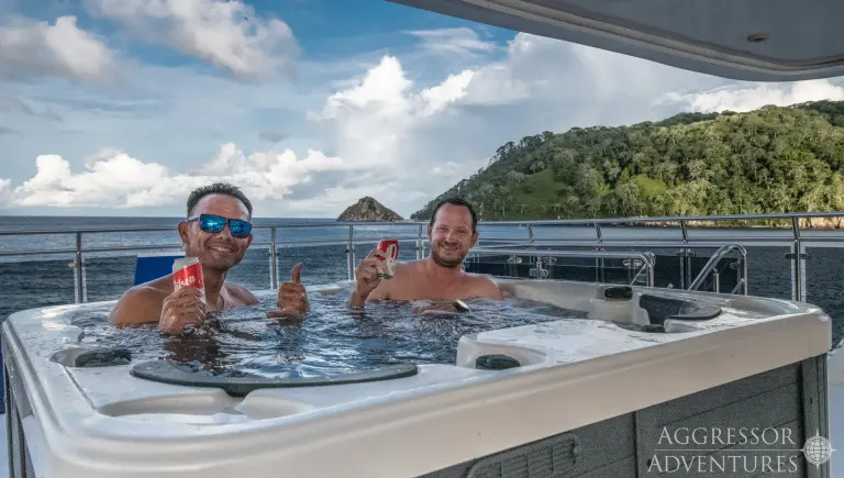 Hot tub on Cocos Island Aggressor, Costa Rica