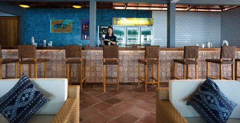 Bar at Spice Island Divers Resort in Ambon, Indonesia