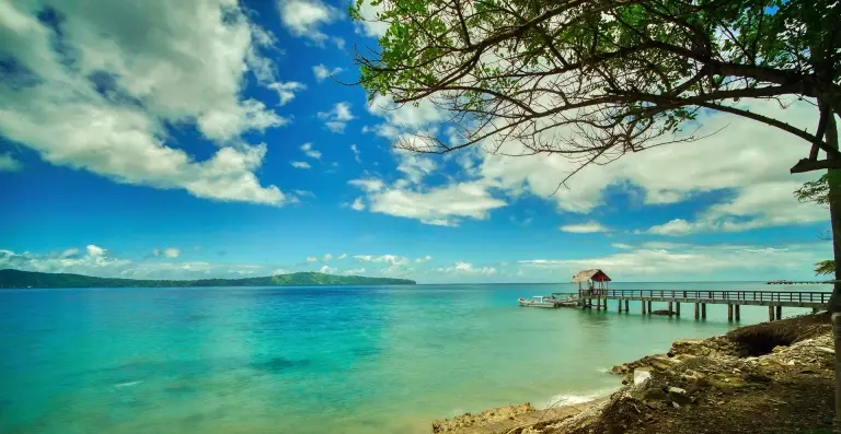 Jetty at Spice Island Divers Resort in Ambon, Indonesia
