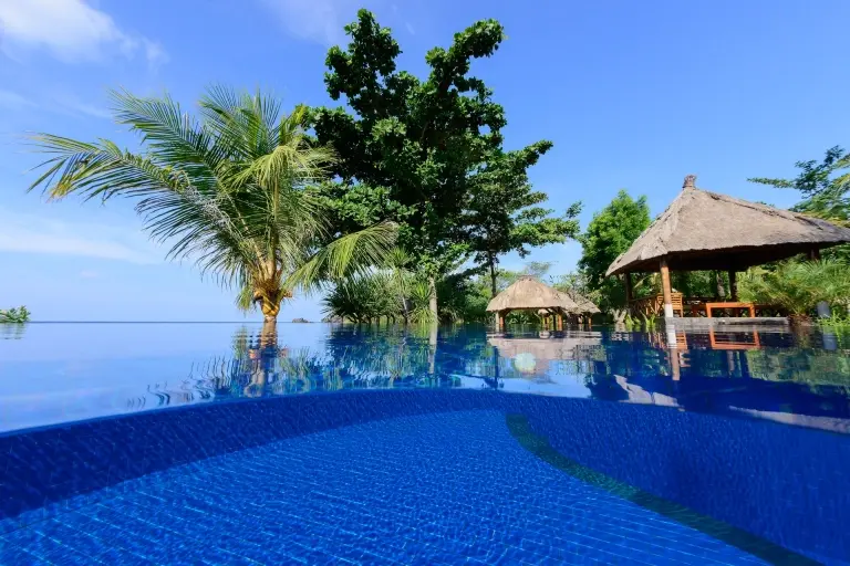 Swimming pool at Alam Batu in Bali, Indonesia