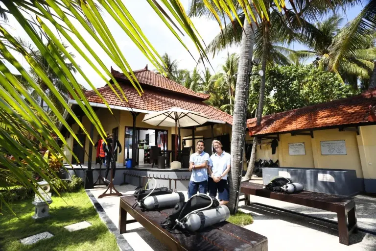 Dive centre at Teluk Karang Resort in Bali, Indonesia