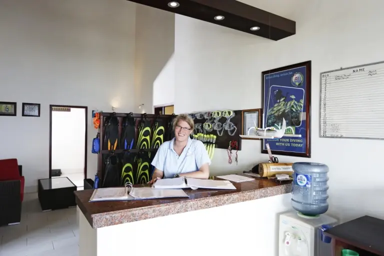 Dive centre at Teluk Karang Resort in Bali, Indonesia