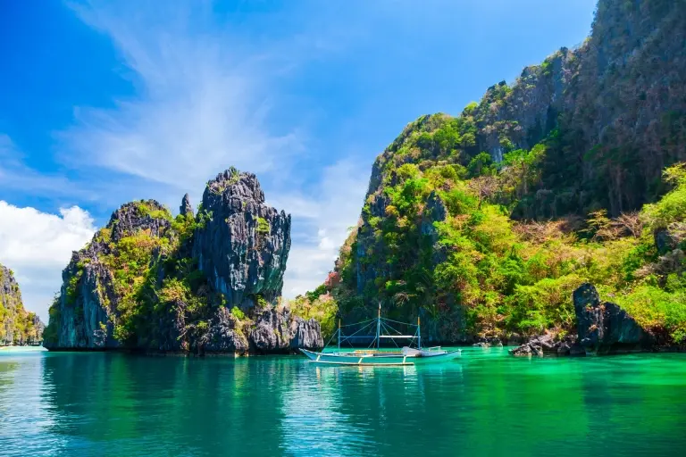Traditional Filipino bangka boat in Coron, the Philippines