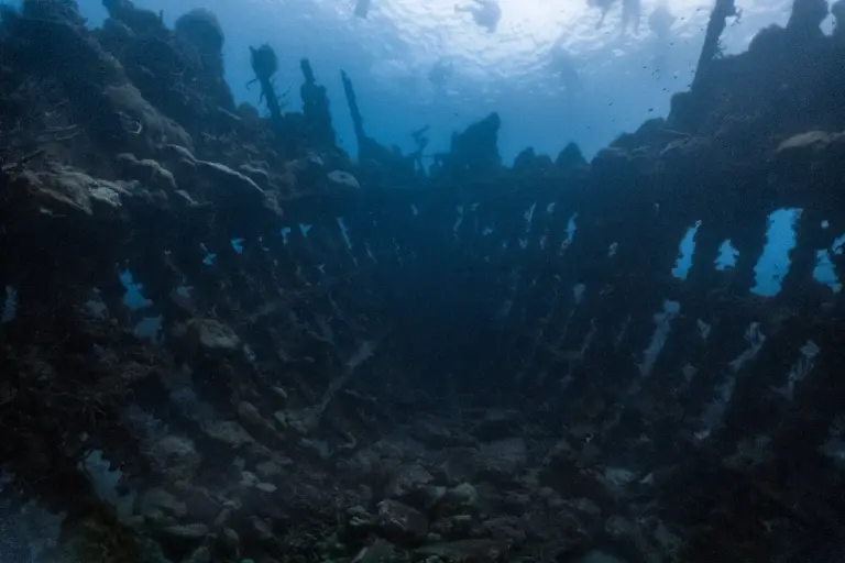 Skeleton shipwreck in Coron, the Philippines