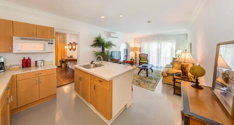 Penthouse suite living room at Bimini Big Game Club in the Bahamas