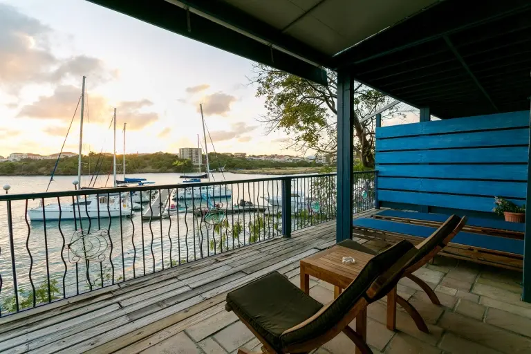 Wheelchair accessible room balcony at True Blue Bay Boutique Resort in Grenada
