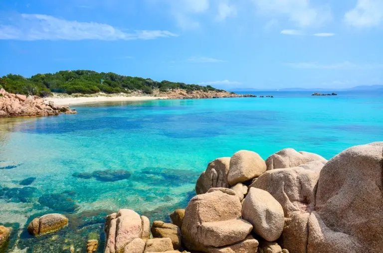Beach in the Emerald Coast of Sardinia