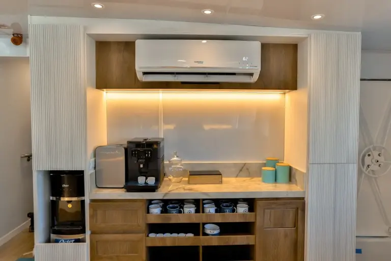 Artisan coffee station on Galaxy Diver II, Galapagos Islands