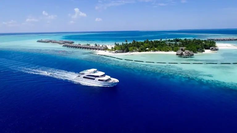 Aerial of Carpe Novo in the Maldives