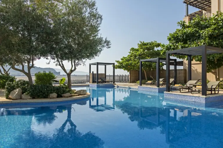 Swimming pool at Atana Resort in the Musandam Peninsula, Oman