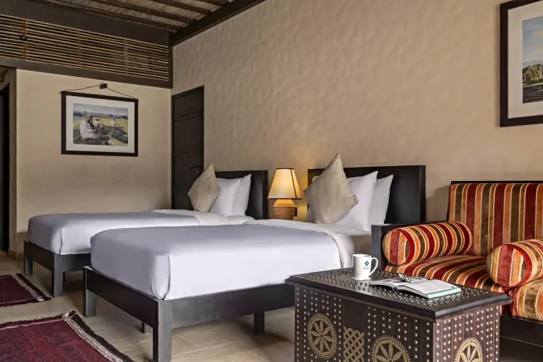 Twin room at Atana Resort in the Musandam Peninsula, Oman