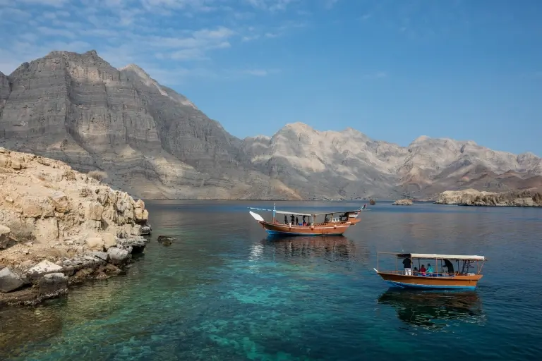 Traditional dhows in Musandam Peninsula, Oman