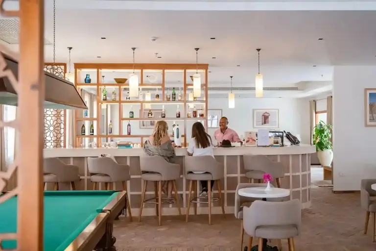 Indoor bar area at Fort Arabesque Resort, Egypt