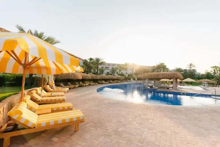 Swimming pool at Fort Arabesque Resort, Egypt