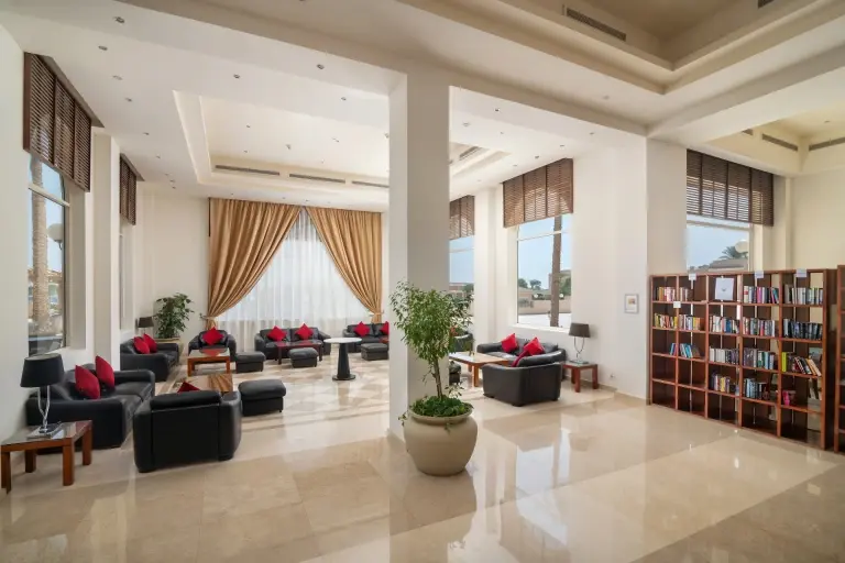 The lobby at Cleopatra Resort Makadi Bay, Egypt.