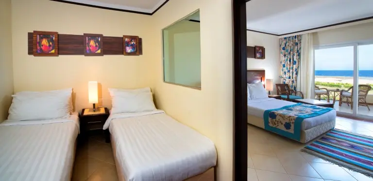 Twin bedroom at Concorde Moreen Beach Resort in Egypt