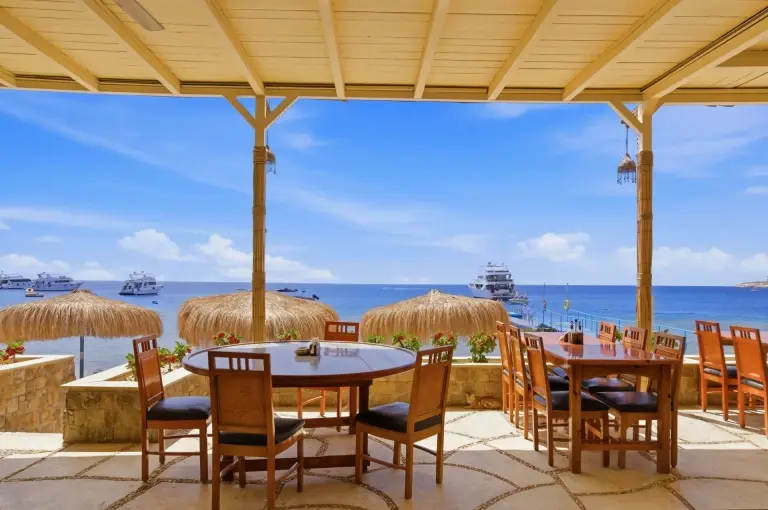 Restaurant at Sharks Bay Umbi Village in Sharm el Sheikh, Egypt