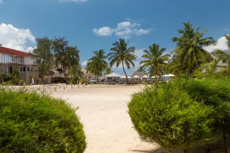 Path to the beach at Kendwa Rocks Beach Hotel, Zanzibar